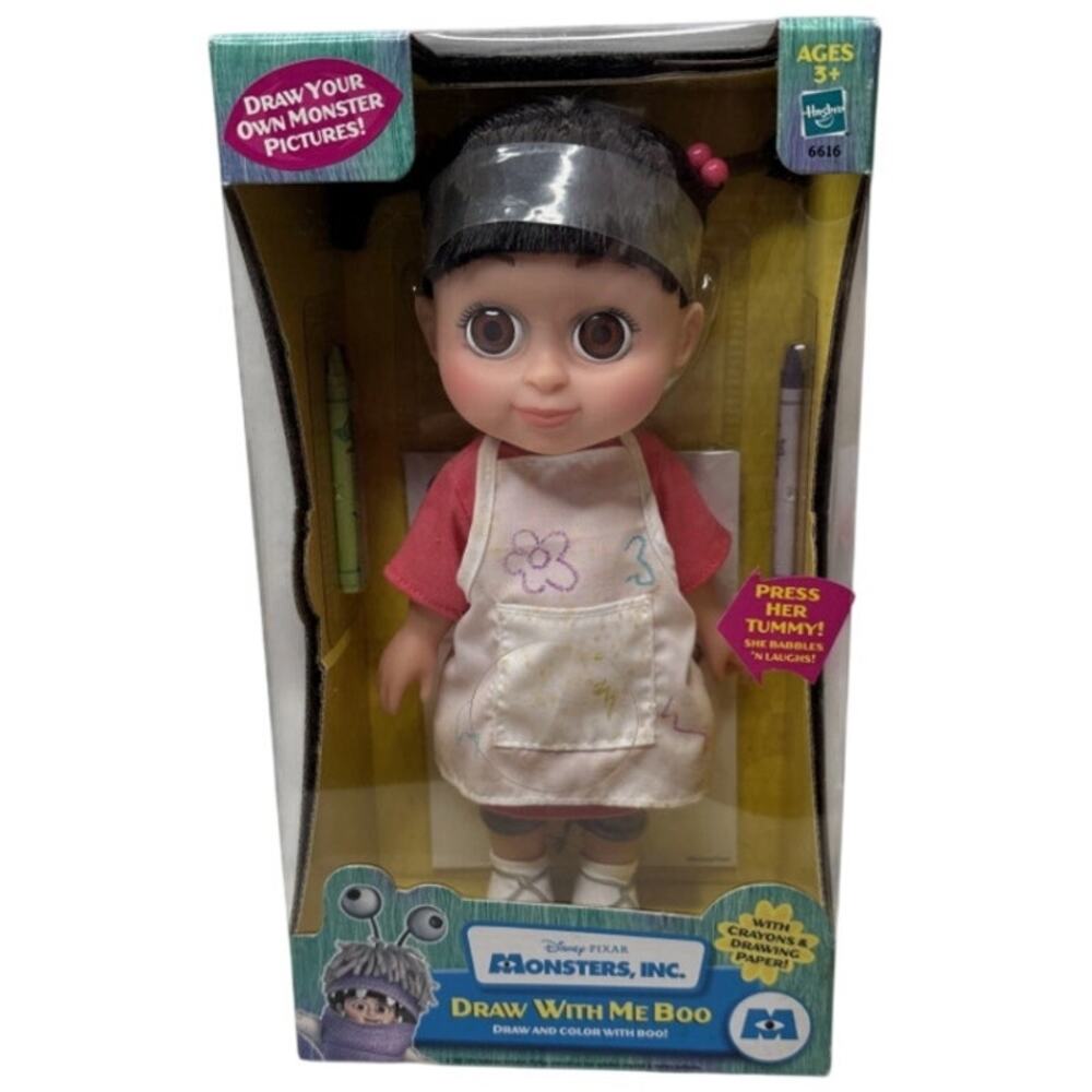 Hasbro 2002 Disney Pixar Monsters INC Draw With Me Babbling Boo 12" New in Box